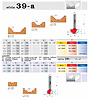 stopkové frézy profilové dvířkovací série 39-a