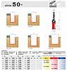stopkové frézy s rovnými noži a ložiskem série 50-