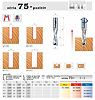 stopkové frézy spirálové - série 75-pozitiv