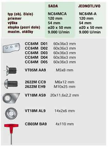nástroje FREUD pro CNC stroje - NC64MCA